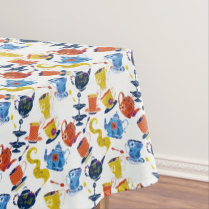 Toalha De Mesa Vintage Retro Winter Whimsical Tea Party