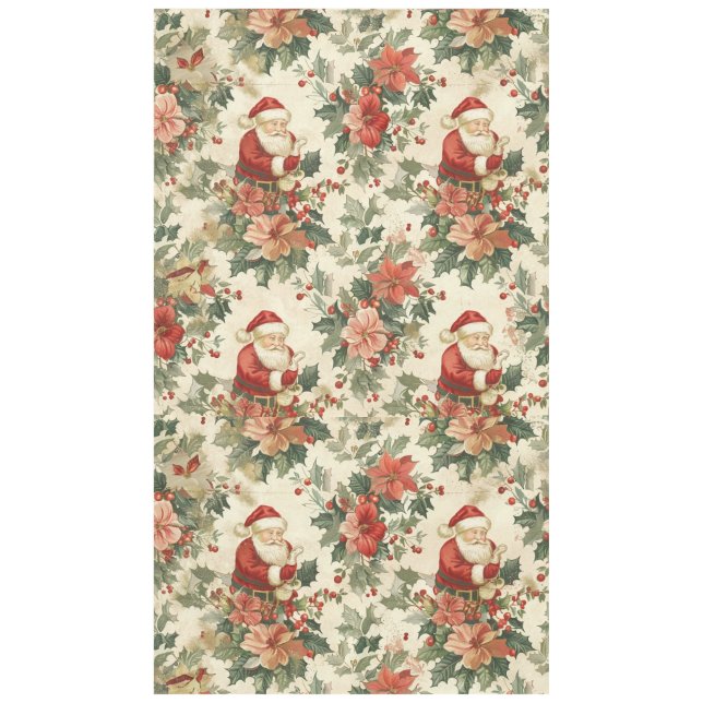 Toalha De Mesa Vintage Santa Clause (Frente)