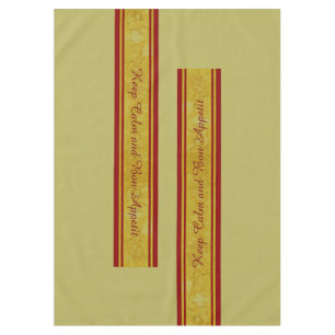 Toalha De Mesa Vintage Stripe Border Deco + seu texto e ideia