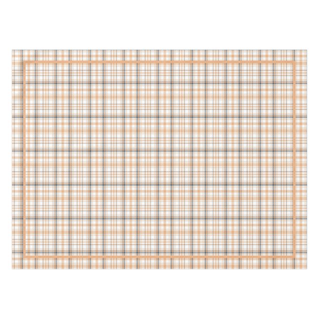 Toalha De Mesa Vintage tartan, modelo branco, cinza (Frente (Horizontal))