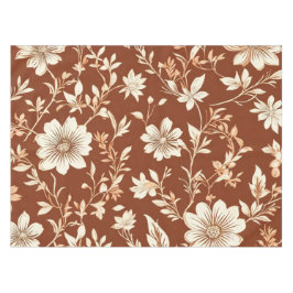 Toalha De Mesa Vintage Terracotta Seamless Boho Floral Patterno