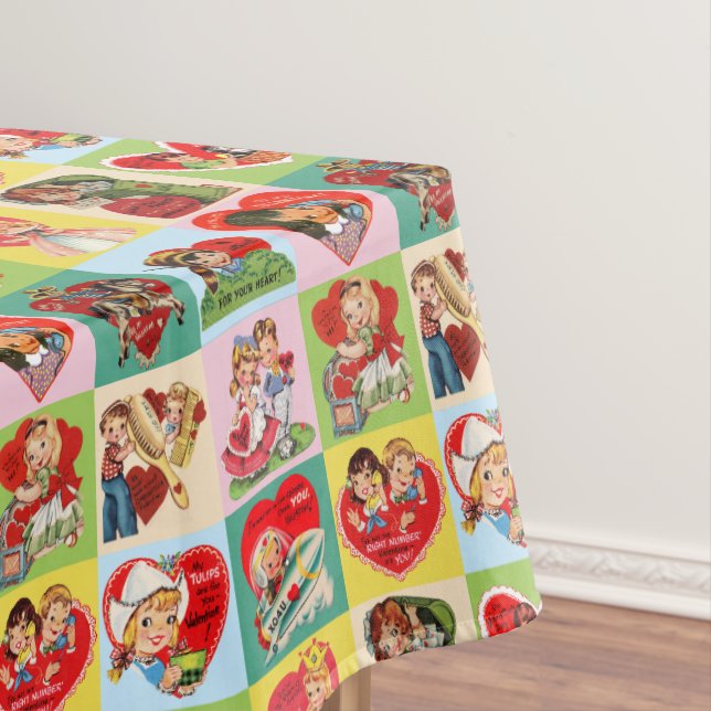 Toalha De Mesa Vintage Valentine Patchwork (Posição Original)