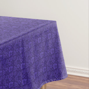 Toalha De Mesa Vintage Victorian Indigo Damask Paisley Floral
