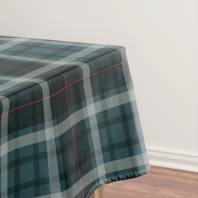 Toalha De Mesa Vintage Xadrez Teal (Posição Original)