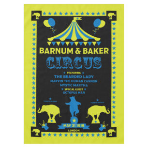 Toalha De Mesa Vintages Originais Inspiraram Circus Art Tableclot