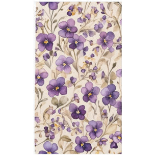 Toalha De Mesa Violetas - aquarela