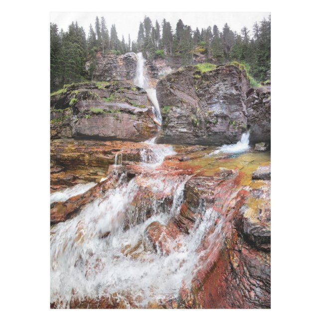 Toalha De Mesa Virginia Falls - Parque Nacional Glacier (Frente)