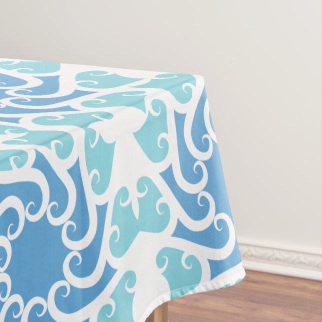 Toalha De Mesa Vórtice Azul (Posição Original)