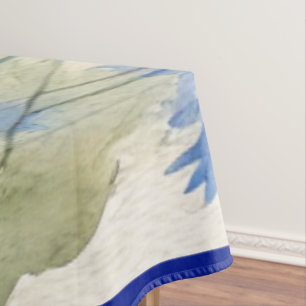 Toalha De Mesa Watercolor Blue Floral Cornflower Alemanha grand