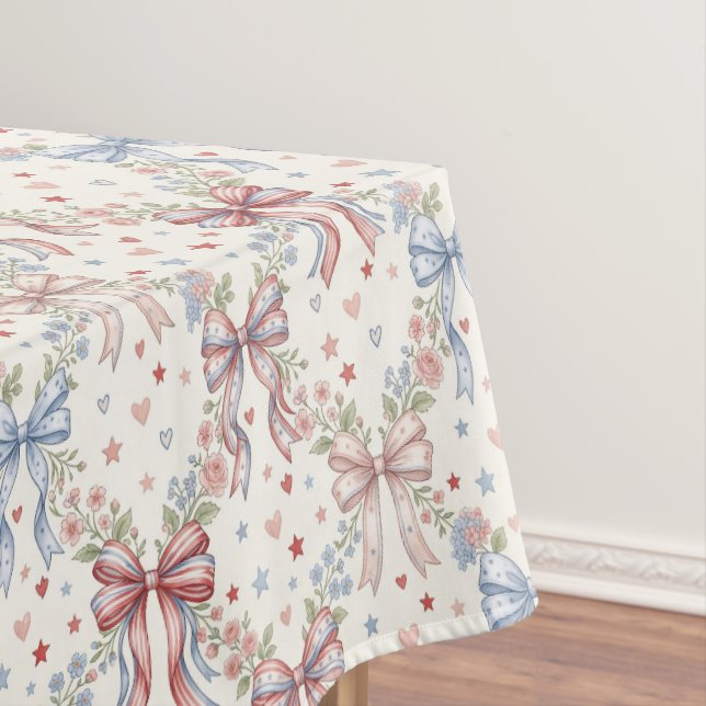 Toalha De Mesa Whimsical Bow‑Pattern Garden Style (Posição Original)