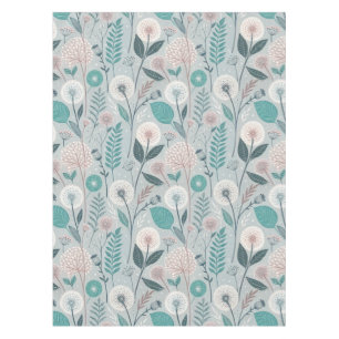 Toalha De Mesa Whimsical Dandelion & Floral Folk Art Seamless (2)