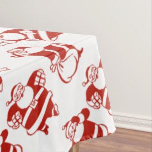 Toalha De Mesa White Christmas bonito engraçado do vermelho do