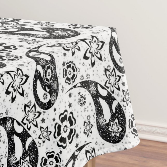 Toalha De Mesa White Floral Paisley Pattern Design (Criador carregado)