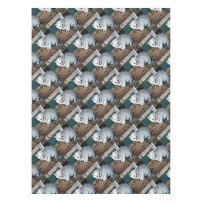 Toalha De Mesa White Kitten (Frente)