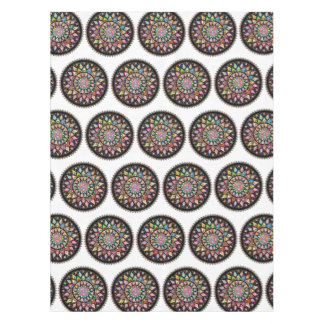 Toalha De Mesa White Mandala Rainbow Indian Patterno