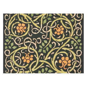 Toalha De Mesa William Morris Black Floral Art Impressão Design