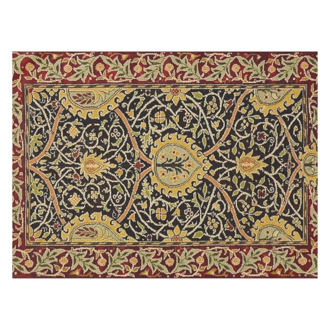 Toalha De Mesa William Morris Classic Carpet Art Impressão Design (Frente (Horizontal))