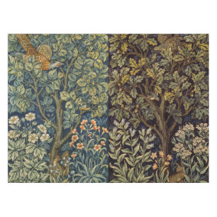 Toalha De Mesa William Morris Faisão Pássaro Árvore Flor
