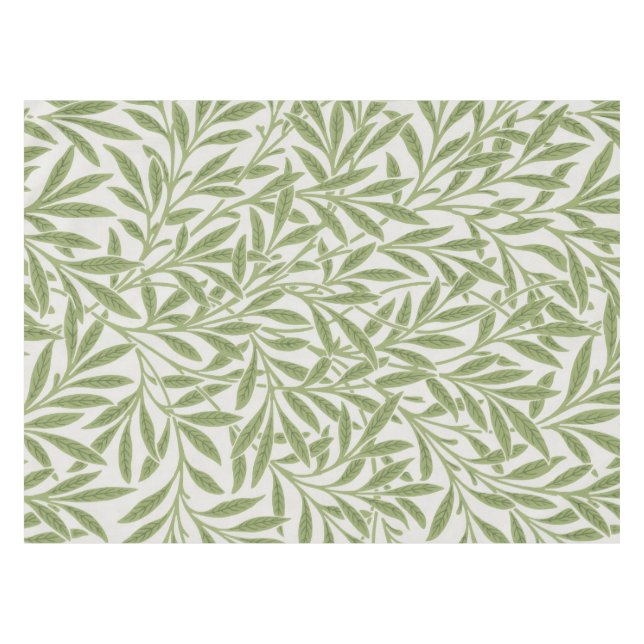 Toalha De Mesa William Morris Green Floral Botanical Pattern (Frente (Horizontal))
