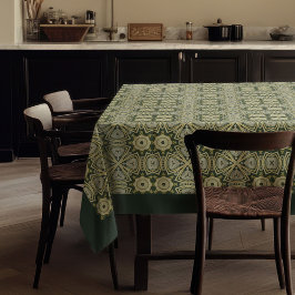 Toalha De Mesa William Morris Pimpernel Pattern Green Dourado