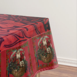 Toalha De Mesa William * Morris Santa Claus Cranberry Red