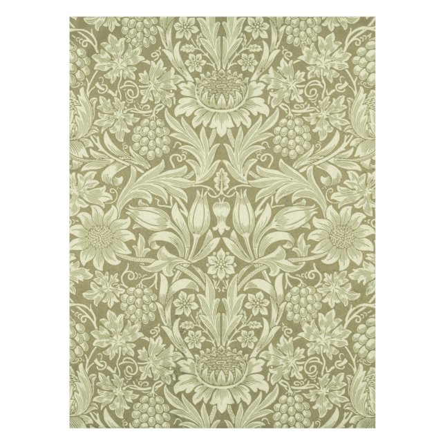 Toalha De Mesa William Morris Sunflower Green Flower (Frente)