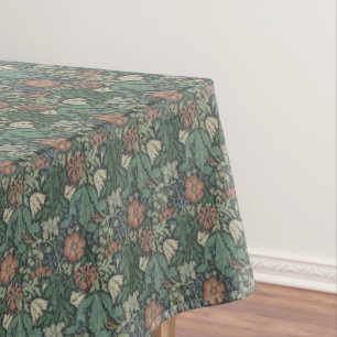 Toalha De Mesa William Morris Vintage Compton Verde Rosa Floral