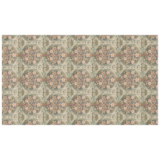 Toalha De Mesa William Morris Vintage Rosa (Frente (Horizontal))