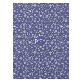 Toalha De Mesa Winter Snowflake Monogram Tablecloth