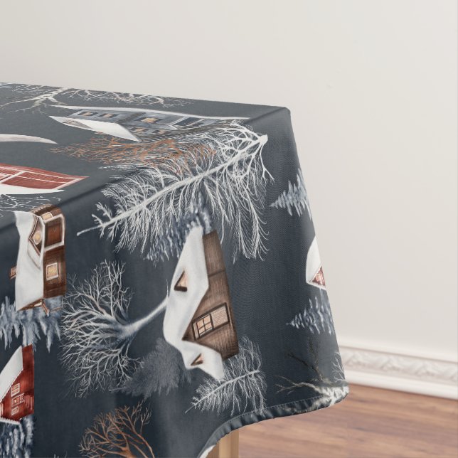 Toalha De Mesa Winter Woodland Pattern  (Posição Original)