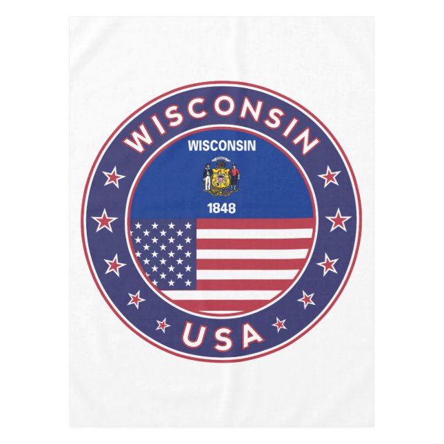 Toalha De Mesa Wisconsin sticker,phone case, tote bag (Frente)