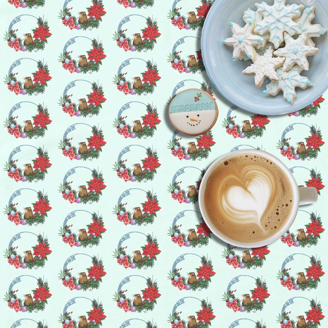 Toalha De Mesa Wreath do rato de Natal (Criador carregado)