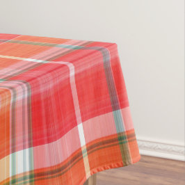 Toalha De Mesa Xadrez Alegre Vermelho e Amarelo