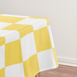 Toalha De Mesa Xadrez amarelo visual clássico