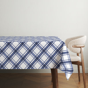 Toalha De Mesa Xadrez azul