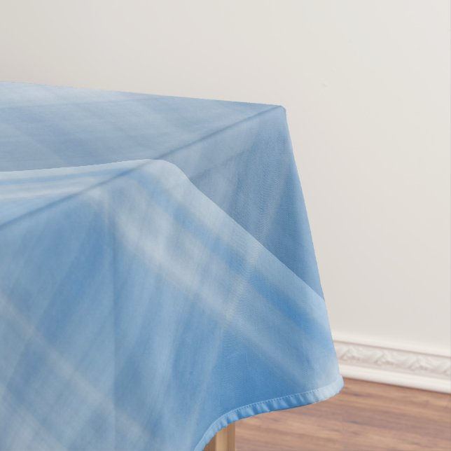 Toalha De Mesa Xadrez azul-céu e branca (Posição Original)