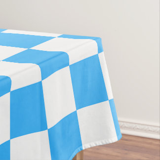 Toalha De Mesa Xadrez azul claro clássico