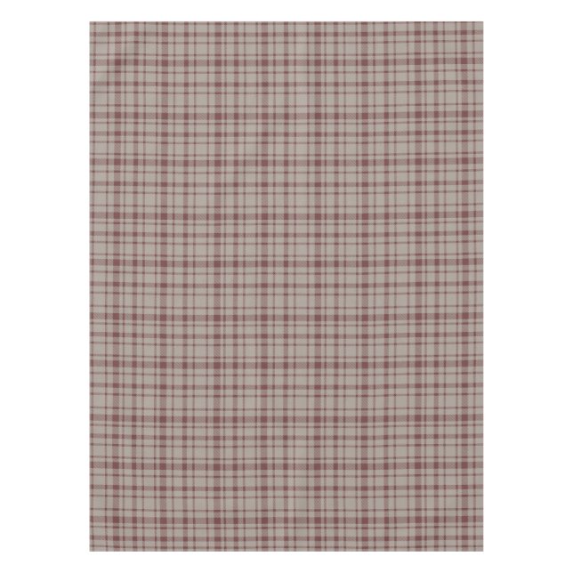 Toalha De Mesa Xadrez clássica Tartan Pattern-Brown e Taupe (Frente)