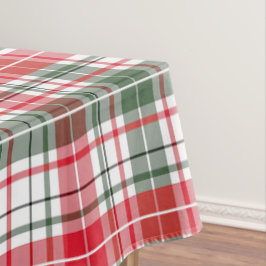 Toalha De Mesa Xadrez Clássico de Inverno Vermelho Xadrez Rústico