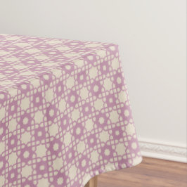 Toalha de Mesa Xadrez com Flor Roxa