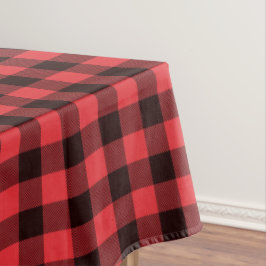 Toalha De Mesa Xadrez de Buffalo Vermelho