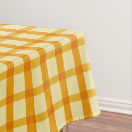 Toalha De Mesa Xadrez de Gingham Amarelo para o Verão
