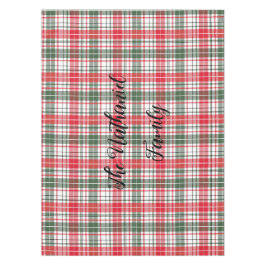 Toalha De Mesa Xadrez de inverno Tartan Natal Vermelho, Verde