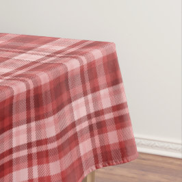 Toalha De Mesa Xadrez de Maroon, Vermelho e Tartan Rosa