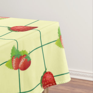 TOALHA DE MESA XADREZ DE MORANGO