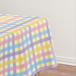 Toalha De Mesa Xadrez de primavera na Páscoa de jardim