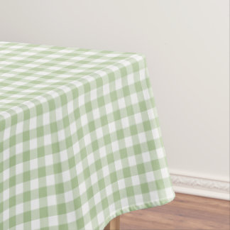 Toalha De Mesa Xadrez de Sage e Buffalo Plaid Branco