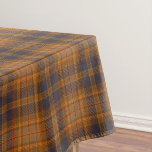 Toalha De Mesa Xadrez de tartã laranja-escuro