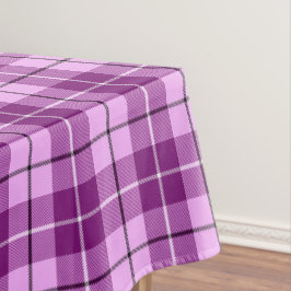 Toalha De Mesa Xadrez De Tartan Rosa E Plum