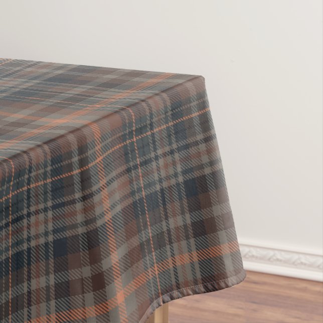 Toalha De Mesa Xadrez de Terras Escuras de Madeira   (Posição Original)